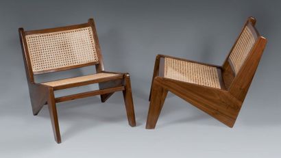 JEANNERET Pierre (1896-1967) Pair of "Kangaroo" heating units, sisso structure, redesigned...