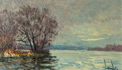 Albert MALET (1905-1986) La Seine à Hénouville
Oil on isorel, signed below right,...