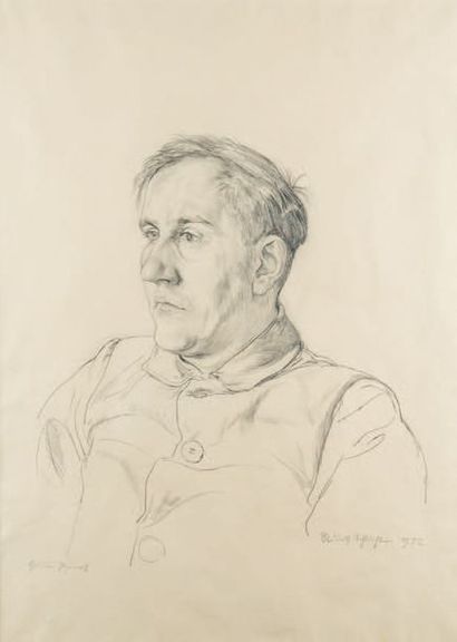 Rudolph SCHLICHTER (1890-1955) Portrait d'Heinrich Perrot horloger, 1932
Dessin au...