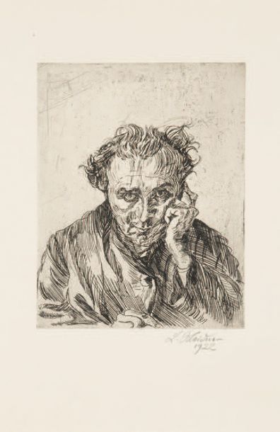 Ludwig MEIDNER (1884-1966) Eugen Klöpfer in Moliere, 1922
Eau-forte, signée et datée....