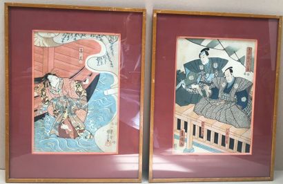 null Suite de 8 estampes japonaises encadrées à sujet divers

35 x 23 cm ( à vue...