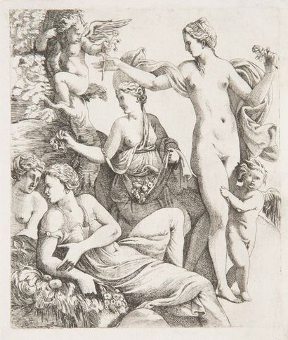 Pierre BIARD (1592-1661) 

Vénus servie par les amours et les grâces qui lui apportent...