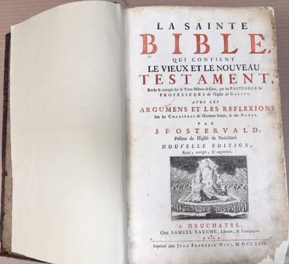 [bible PROTESTANTE]. La Sainte Bible, qui contient le Vieux et le Nouveau Testament,...