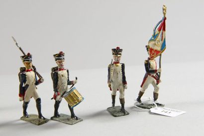 null Ensemble de soldats de plomb C.B.G. – LUCOTTE Premier Empire, Infanterie de...