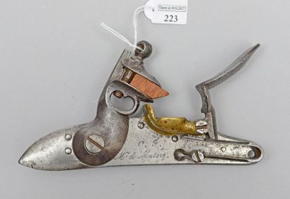 null Platine de fusil à silex modèle 1822, corps marqué : "C. F. Mre de Mutzig" ;...