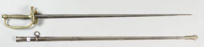 null Épée de sous-officier d'infanterie rengagé modèle 1887, garde entièrement en...
