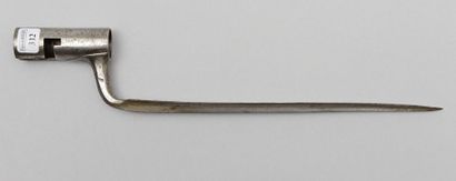 null Baïonnette à douille d'officier de type 1754, lame triangulaire, douille à trois...