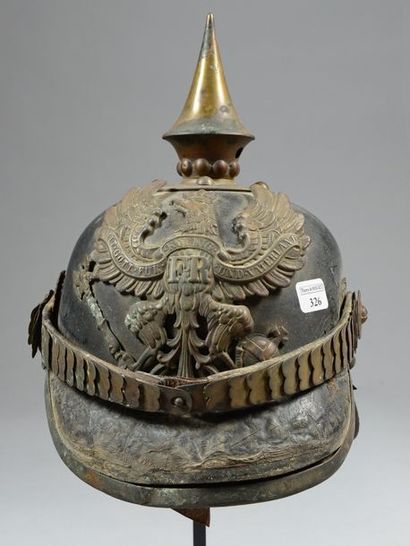 null Casque d'infanterie de ligne modèle 1871/1899, troupe ; garnitures en laiton....