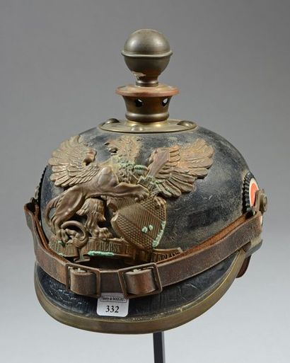 null Casque à pointe d'artillerie troupe, modèle 1895. Époque, Grand-Duché de Bade,...