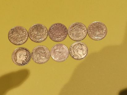 null Lot comprenant: 
4 pièces de 20 Francs or
5 pièces en or Turquie
Poids brut...