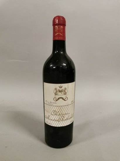 null 1 bouteille CH. MOUTON-ROTHSCHILD, 1° cru Pauillac 1929 (bouchon légèrement...