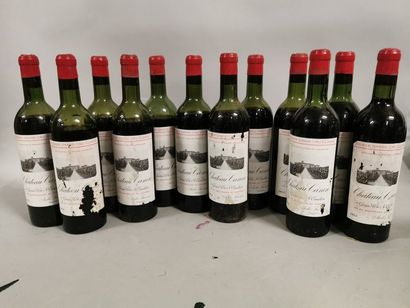 null 12 bouteilles CH. CANON, 1° Grand cru St-Emilion 1955 (1 elt & ela, bon nivau;...