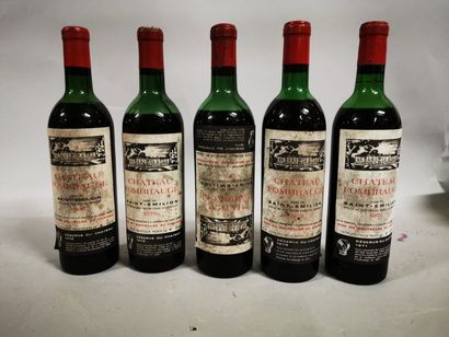 null 5 bouteilles CH. FOMBRAUGE, St-Emilion (ett, B, 2 de 70 dont 1 étiquette recollée...