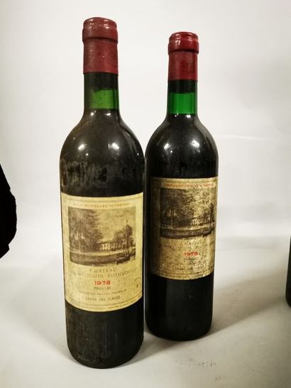 null 2 bouteilles CH. DUHART-MILON, 4° cru Pauillac 1978 (elt)