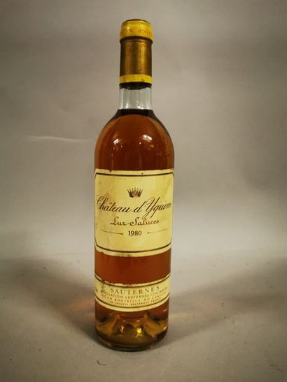 null 1 bouteille CH. D'YQUEM, 1° Grand cru Supérieur Sauternes 1980 (es, J) 