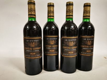 null 4 bouteilles LE DAUPHIN DE GUIRAUD, Bordeaux 1981 (J) 