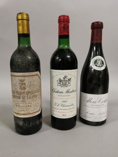 null Ensemble de 3 bouteilles :1 bouteille CH. PICHON-LONGUEVILLE*COMTESSE, 2° cru...