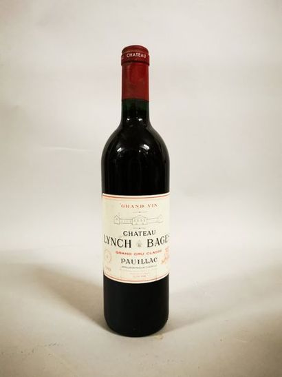null 1 bouteille CH. LYNCH-BAGES, 5° cru Pauillac 1990 (es, etlt) 