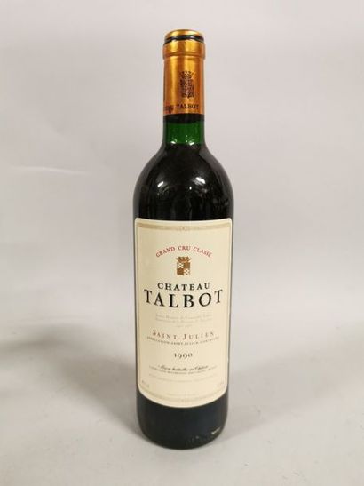 null 1 bouteille CH. TALBOT, 4° cru Saint-Julien 1990 (ela) 