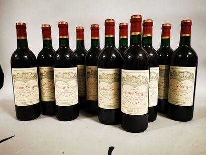 null 12 bouteilles CH. CALON-SÉGUR, 3° cru Saint-Estèphe 1995 (etlt) 