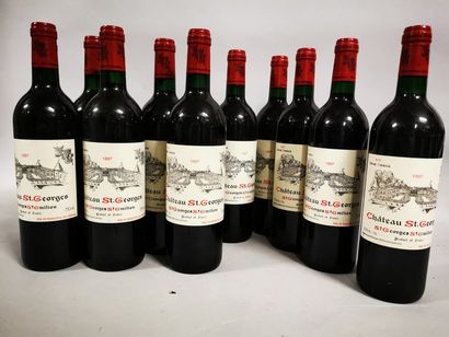 null 12 bouteilles CH. SAINT-GEORGES, St-Georges- St-Emilion 1997 (etlt, 1 etla)...