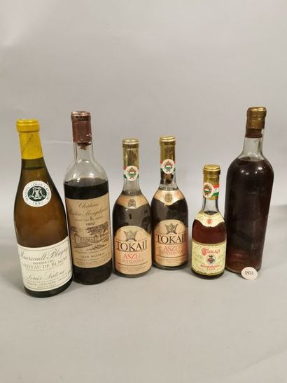 null Ensemble de 6 bouteilles VINS BLANCS DIVERS (1 Meursault Blagny 97 Latour, 2...