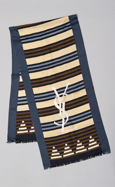 null SAINT LAURENT LEFT BANK 

Spring/Summer 1969

Scarf signed in silk twill striped...