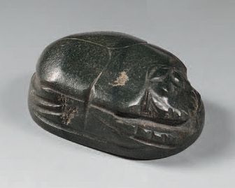 null Anepigraphic heartbeetle.
Diorite
Egypt, Late Period, 664-332 BC
L: 5.5 cm