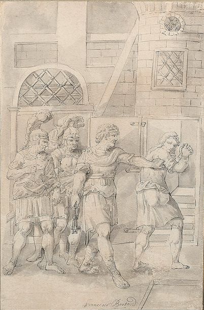 François BOITARD (Toulouse 1670 - Amsterdam 1715) 
Ensemble de douze dessins: Scènes...
