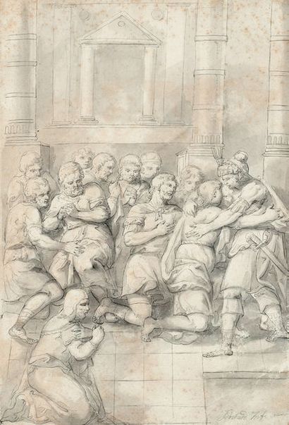 François BOITARD (Toulouse 1670 - Amsterdam 1715) 
Set of twelve drawings: Scenes...