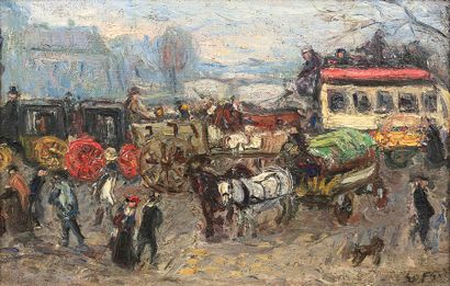 Emile Othon Friesz (1879-1949) 
The omnibus
Oil on canvas, signed lower right.
16...