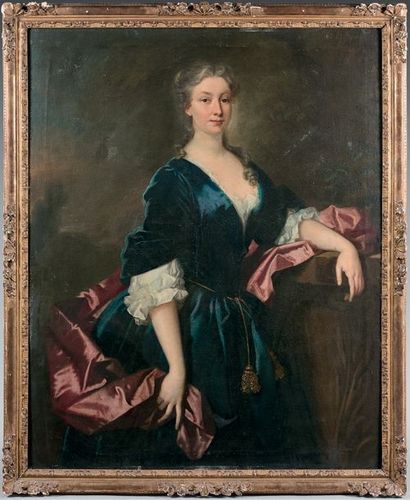 Attribué à Gabriel REVEL (1643-1712) 
Presumed portrait of Madame d'Aguesseau
Toile.
(Accidents...