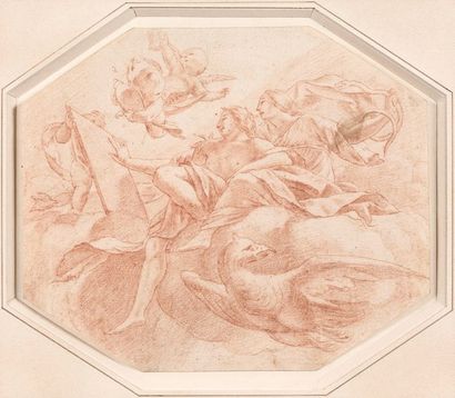 École FRANÇAISE vers 1640, suiveur de Simon VOUET 
Blood Safety Allegory, severed...