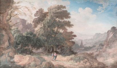 Pierre Antoine PATEL le JEUNE (Paris 1646-1707) 
Biblical
landscape Gouache on vellum...