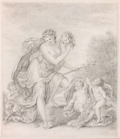 École ITALIENNE du XVIIIe siècle, d'après Francesco BARTOLOZZI Allegory of the Black...