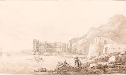 Ecole FRANCAISE du XIXe siècle, entourage de Joseph VERNET Two views of the Bay of...