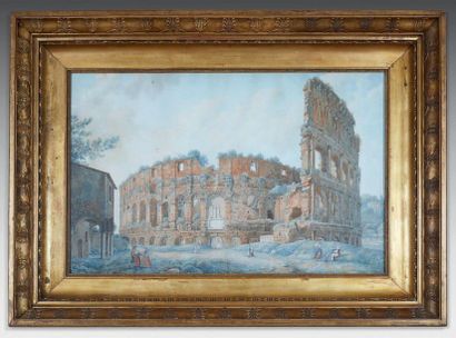 École de la fin du XVIIIe siècle, suiveur de Franz KAISERMAN View of the Colosseum...