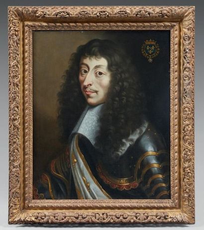 École de D'EGMONT Juste (Leyde, 1601 - Anvers, 1674) 
Portrait of Louis II Bourbon-Condé...