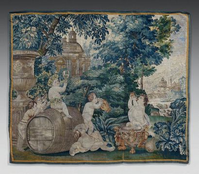 null Tapestry "Bacchus's Children's Games or Autumn" from the Children's Games hanging...