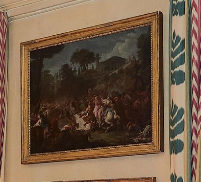 Ecole francaise vers 1760 
The Battle of the Centaurs and the Lapiths
Oil on canvas.
71...