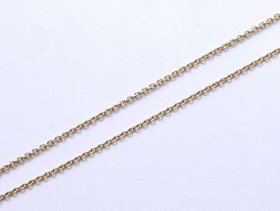 null KREISS
Gold chain 750 thousandths, chain link forçat, decorated with a ratchet...