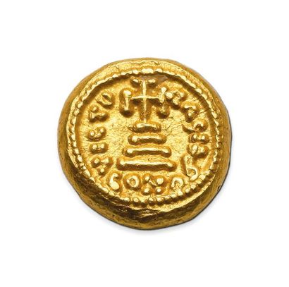 null CONSTANT II et CONSTANTIN IV (654-668)
Solidus globulaire. Carthage. 4,39 g.
Bustes...