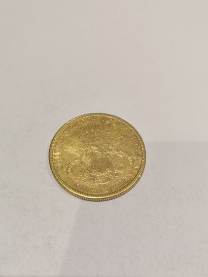 null Pièce de 20 dollars or datée 1881