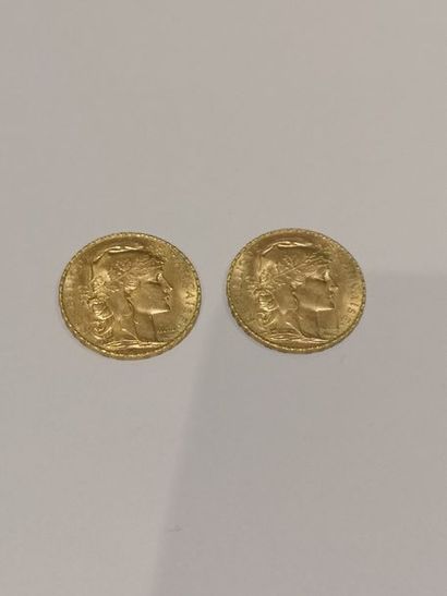 2 pièces de 20 Francs or