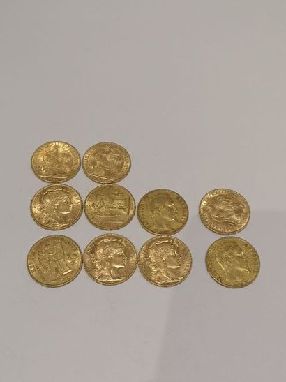 10 pièces de 20 Francs or