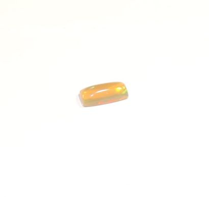 null A fire opal cut into a rectangular shaped cabochon. Dimensions: approx. 14.7...