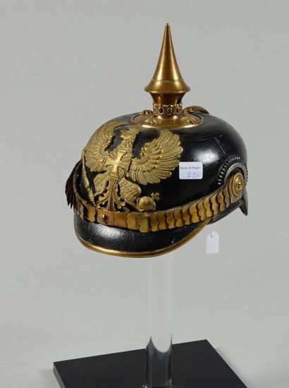 null Casque à pointe d'officier d'infanterie de la Landwehr modèle 1871/1899, bombe...