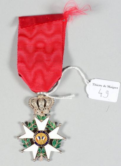 null Croix de chevalier de l'ordre de la Légion d'honneur en argent, émaillée, centres...