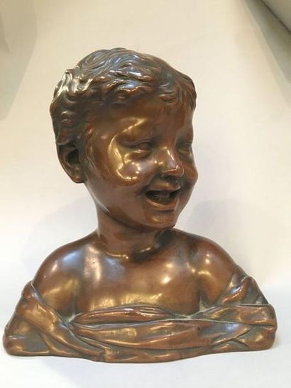 null Child's bust

Bronze with brown patina copy of apès Andrea DA SETTIGNANO, with...