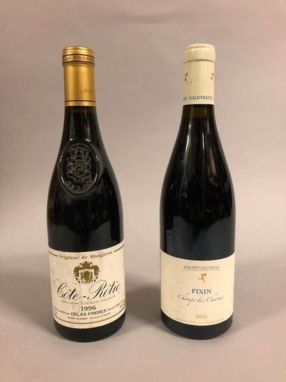 2 bouteilles 1 bouteille COTE -ROTI Delas 1996 (on y joint 1 FIXIN 2005 de Galey...